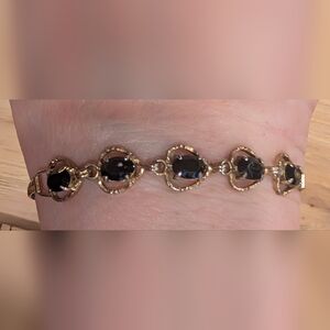 Elegant Gold and Black Women's Bracelet